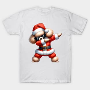 Christmas Poodle Dog Dabbing Dance T-Shirt